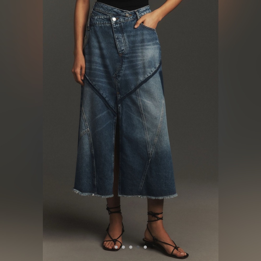 Anthropologie Pilcro Reworked Denim Midi Skirt, Various Sizes NWOT - Picture 4 of 4